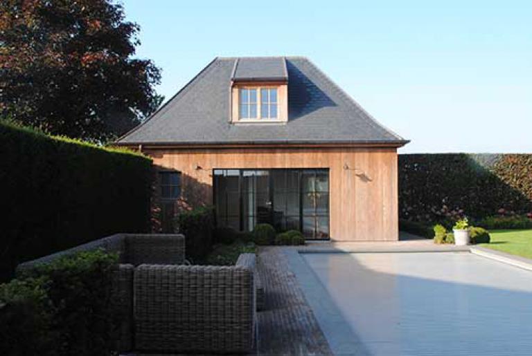 Verbouwing garage naar poolhouse Desselgem