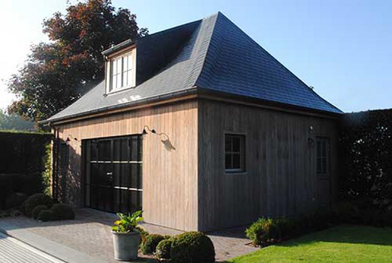 Verbouwing garage naar poolhouse Desselgem