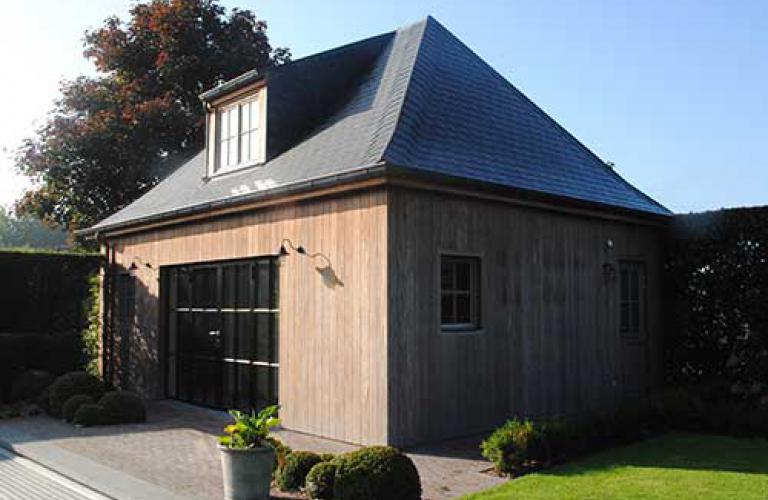 Verbouwing garage naar poolhouse Desselgem na